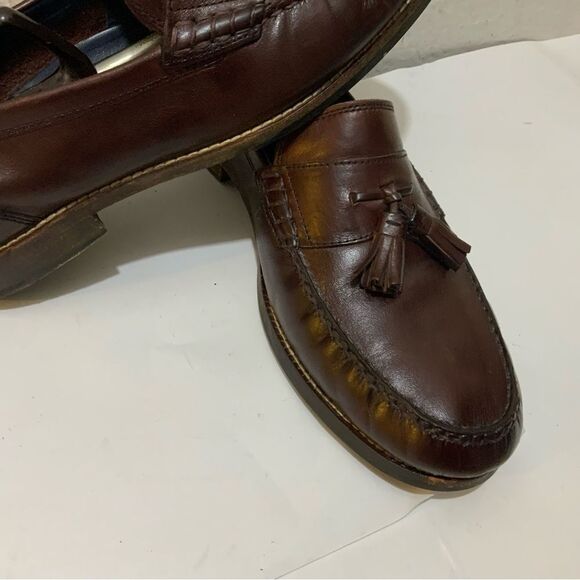 Cole Haan Maine Pinch Classic  Brown Leather Tassel Loafers Mens Size US 9.5 W - Picture 6 of 16